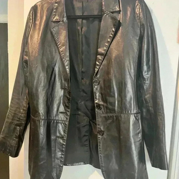 Cute Leather Jacket / Blazer - Size Unknown - Picture 1 of 9